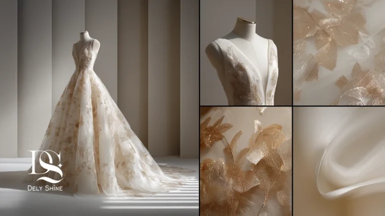 لباس مجلسی و عروس با اپلیکه لیزرکات، گلدوزی حجیم مینیمال و لایه‌های سبک درخشان؛ ترندهای تزئین لباس ۲۰۲۶ با الهام ایرانی در مزون دلی‌شاین