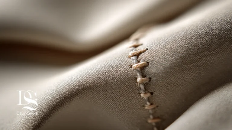 ماکرو درز با کوک‌های یکنواخت روی پارچه ظریف؛ بررسی کیفیت دوخت لباس