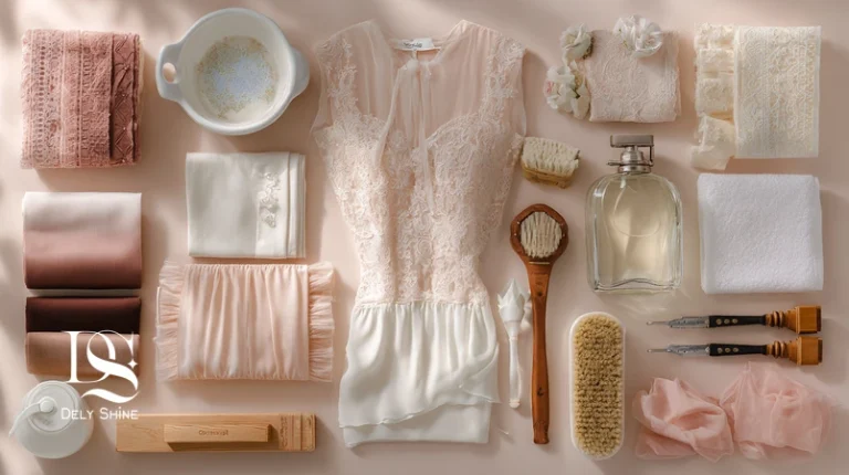 راهنمای شست‌وشو و نگهداری پارچه‌های ظریف مانند حریر، ساتن، دانتل، مخمل و کرپ همراه با ابزار مراقبت لباس