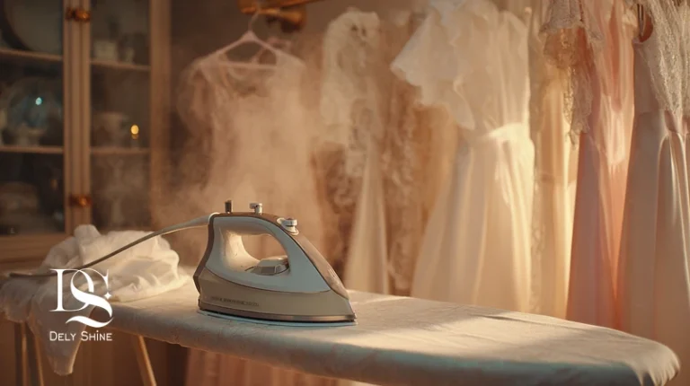 راهنمای اتوکشی و خشک‌کردن لباس بدون آسیب با اتو بخار و پارچه محافظ برای پارچه‌های ظریف مانند ساتن، حریر و دانتل در استاندارد دلی‌شاین
