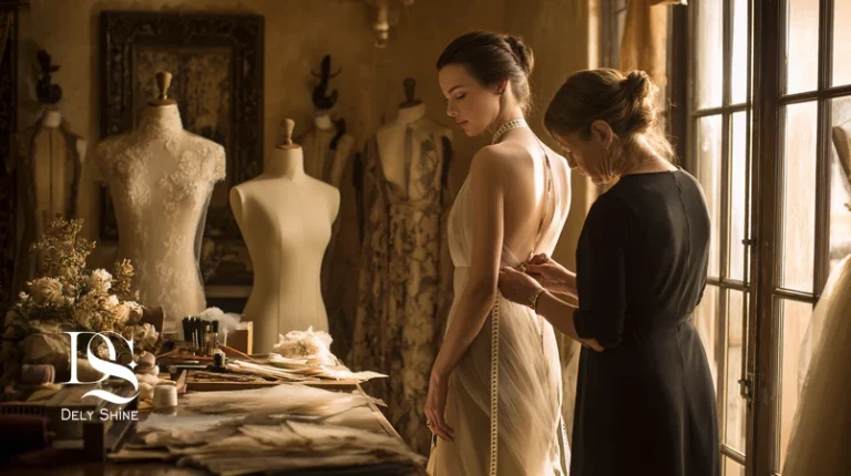 راهنمای انتخاب سایز لباس زنانه در مزون دلی‌شاین با پرو موسلین و بررسی رفتار پارچه‌ها