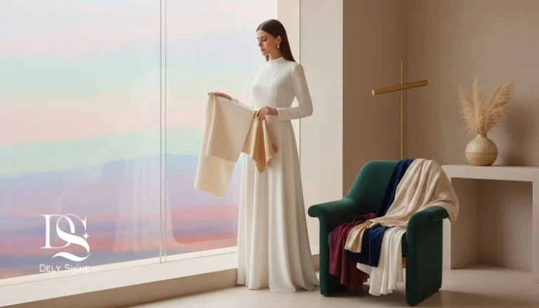 راهنمای لباس فصلی مجلسی فراتر از دما؛ نمایش تفاوت بافت و براقیت پارچه ها در نور فصل برای انتخاب بهتر